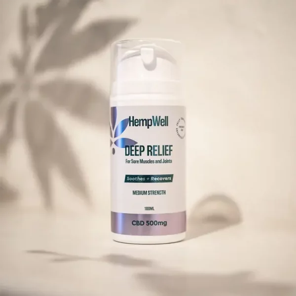 HempWell Cooling Muscle and Joint Cream | 500mg CBD | 100ml Bottle - Image 2