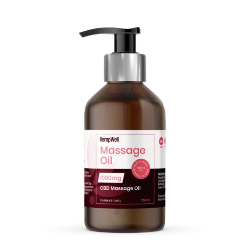 HempWell CBD Massage Oil | 1000mg CBD | 250ml Bottle