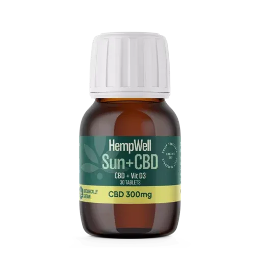 HempWell Sun and CBD Tablets | 300mg CBD | 30 x 10mg