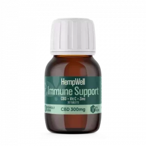 HempWell Immune Support CBD Tablets | 300mg CBD | 30 x 10mg Tablets.